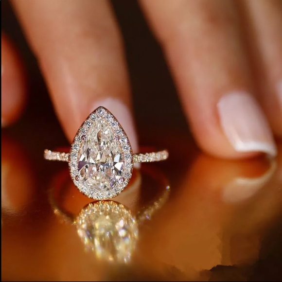 New Women’s 925 Silver Diamond Engagement Ring - Picture 5 of 6